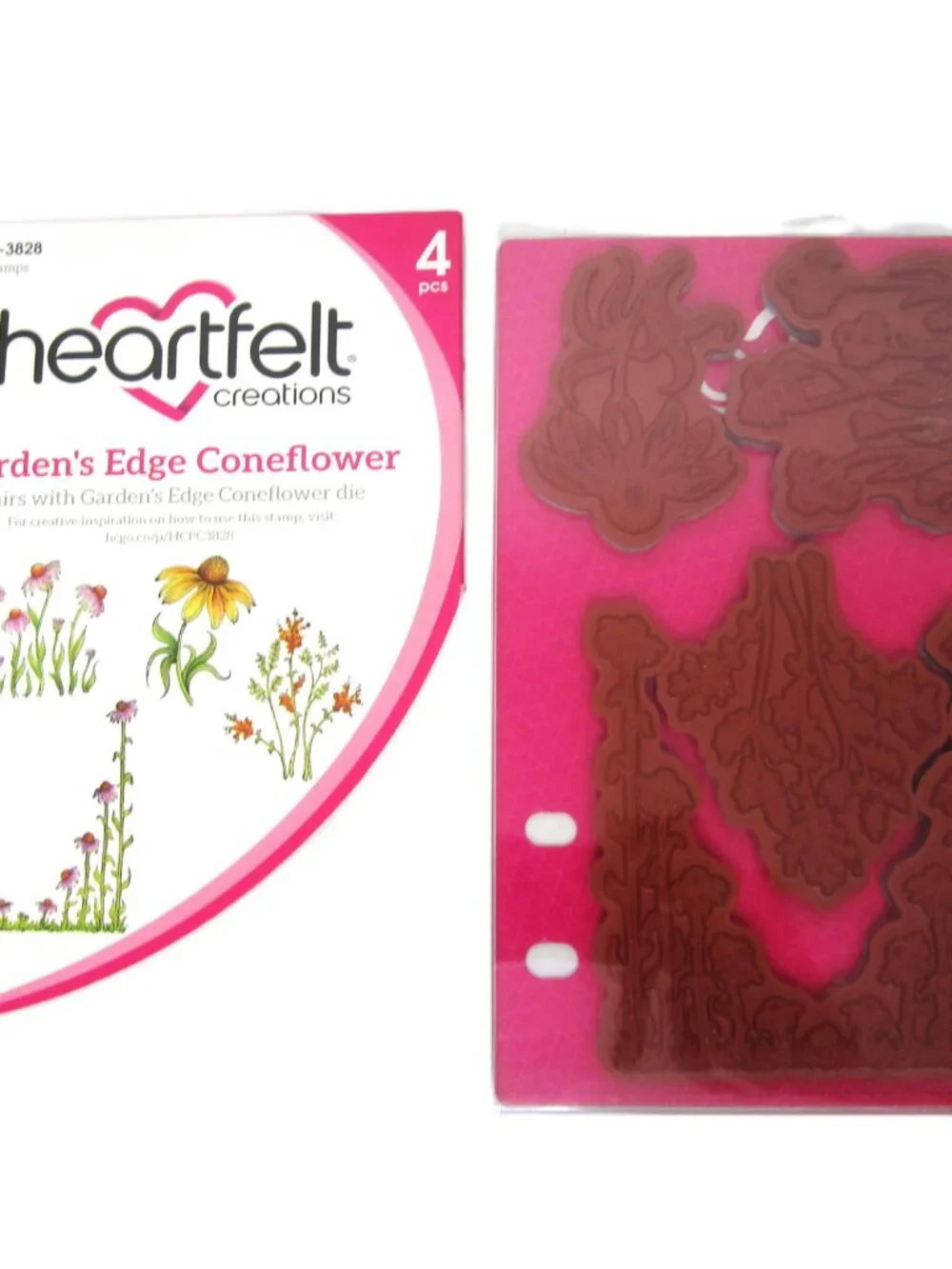 Heartfelt Creations Garden's Edge Coneflower Craft Dies & Cling Stamps Flowers
